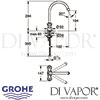 Grohe Costa L Sink Mixer Dimensions